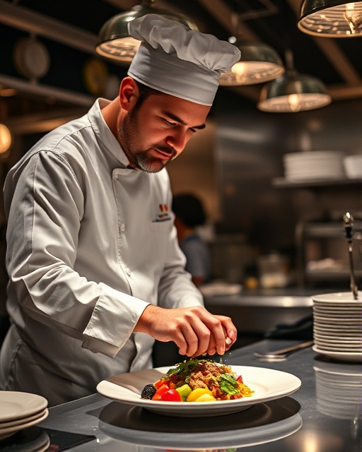 Chef preparing food